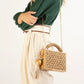 Bamboo Woven Bag Fringed Straw Woven Bag Crossbody One Shoulder Beach Bag