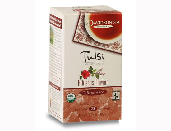 Davidson Organic Tea 2556 Tulsi Hibiscus Flower Tea- Box of 25 Tea Bag